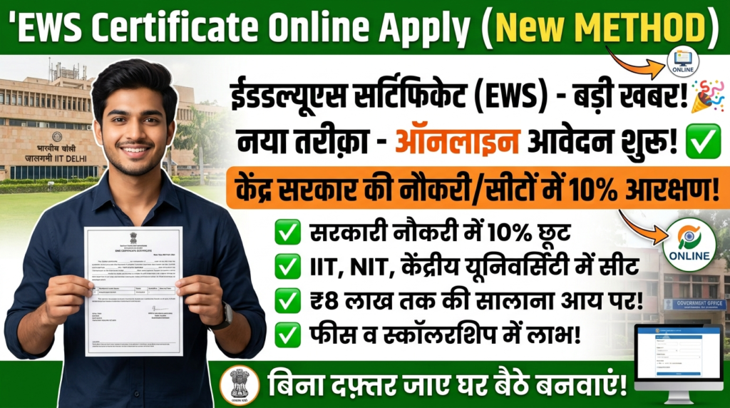 EWS Certificate Online Apply UP 2026